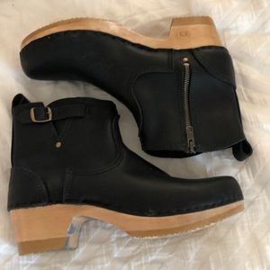 No.6 Black Clog Leather Boot